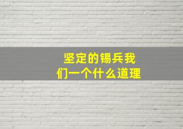 坚定的锡兵我们一个什么道理