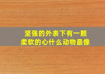 坚强的外表下有一颗柔软的心什么动物最像