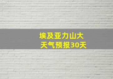 埃及亚力山大天气预报30天