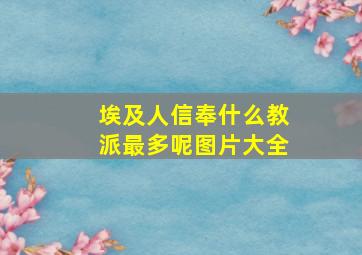 埃及人信奉什么教派最多呢图片大全