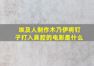 埃及人制作木乃伊将钉子打入鼻腔的电影是什么