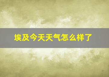 埃及今天天气怎么样了