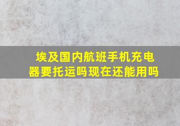 埃及国内航班手机充电器要托运吗现在还能用吗