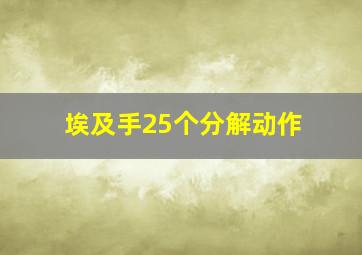 埃及手25个分解动作