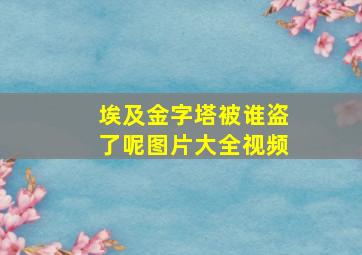 埃及金字塔被谁盗了呢图片大全视频