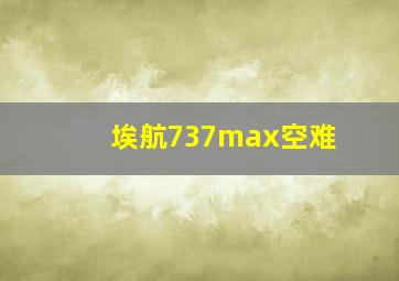 埃航737max空难