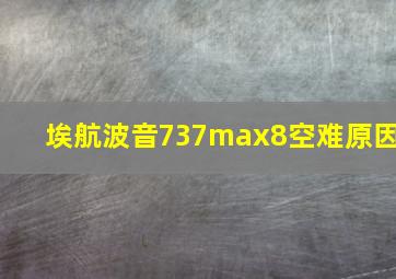 埃航波音737max8空难原因