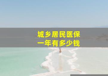 城乡居民医保一年有多少钱