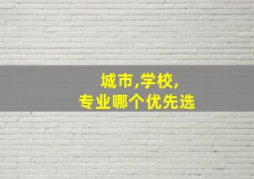 城市,学校,专业哪个优先选