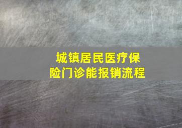 城镇居民医疗保险门诊能报销流程