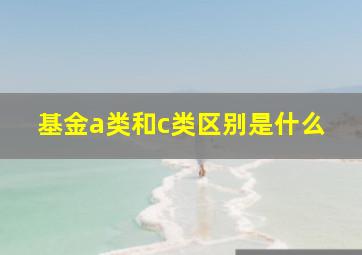 基金a类和c类区别是什么