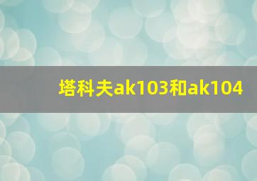 塔科夫ak103和ak104