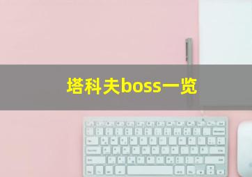 塔科夫boss一览