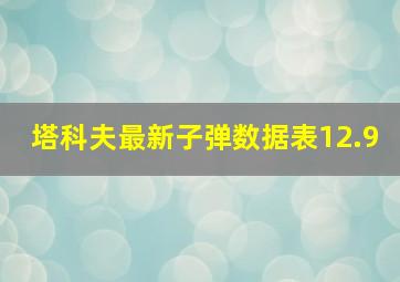 塔科夫最新子弹数据表12.9