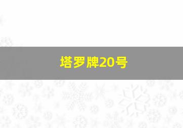 塔罗牌20号