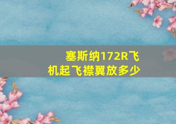 塞斯纳172R飞机起飞襟翼放多少