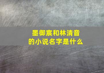 墨御宸和林清音的小说名字是什么