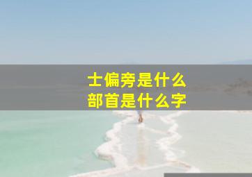 士偏旁是什么部首是什么字