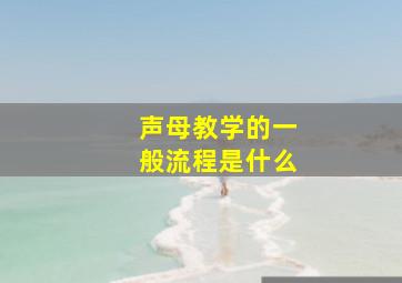 声母教学的一般流程是什么