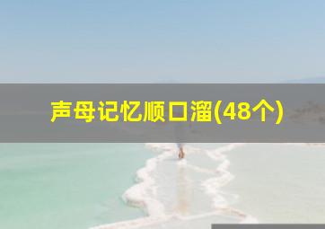 声母记忆顺口溜(48个)