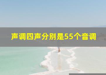 声调四声分别是55个音调