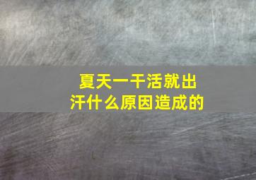 夏天一干活就出汗什么原因造成的