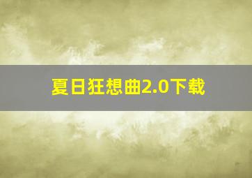 夏日狂想曲2.0下载