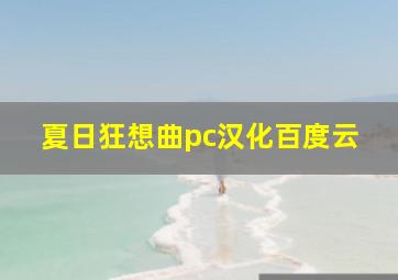 夏日狂想曲pc汉化百度云