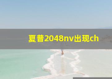 夏普2048nv出现ch