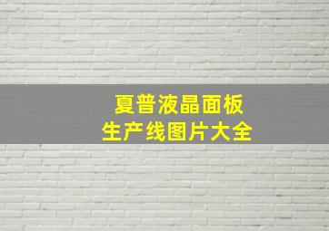 夏普液晶面板生产线图片大全