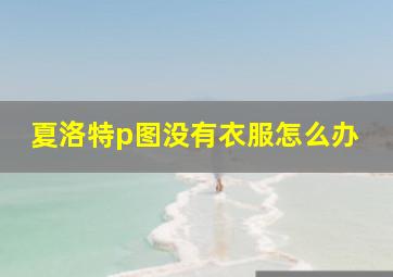 夏洛特p图没有衣服怎么办