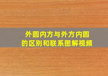 外圆内方与外方内圆的区别和联系图解视频