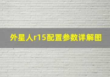 外星人r15配置参数详解图