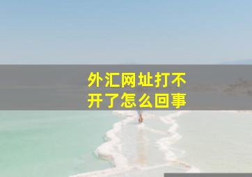 外汇网址打不开了怎么回事