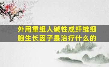 外用重组人碱性成纤维细胞生长因子是治疗什么的