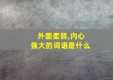 外面柔弱,内心强大的词语是什么