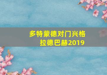 多特蒙德对门兴格拉德巴赫2019