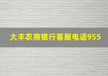 大丰农商银行客服电话955