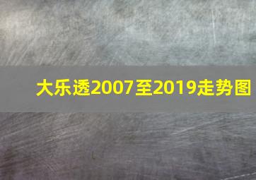 大乐透2007至2019走势图