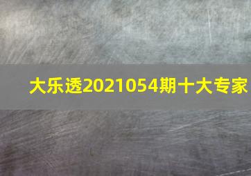 大乐透2021054期十大专家