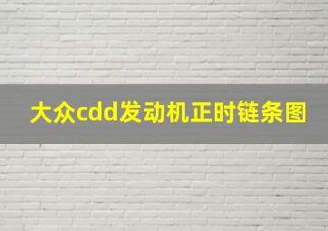 大众cdd发动机正时链条图