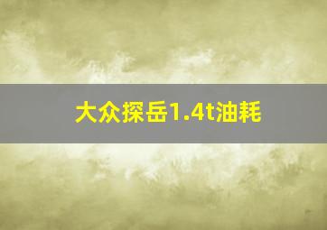 大众探岳1.4t油耗