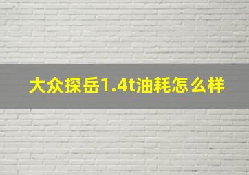 大众探岳1.4t油耗怎么样