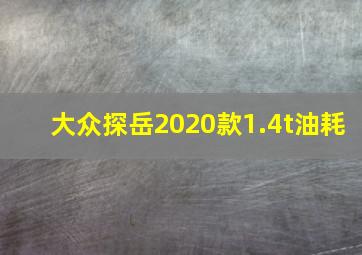 大众探岳2020款1.4t油耗