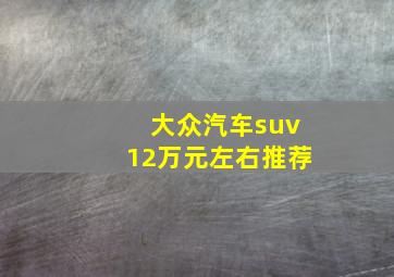 大众汽车suv12万元左右推荐