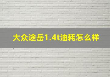 大众途岳1.4t油耗怎么样