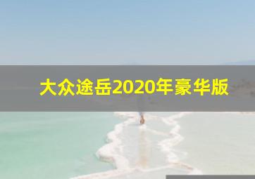 大众途岳2020年豪华版