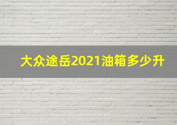 大众途岳2021油箱多少升