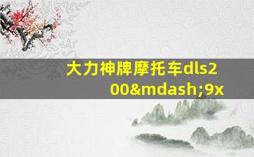 大力神牌摩托车dls200—9x