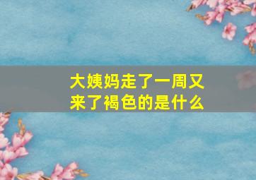 大姨妈走了一周又来了褐色的是什么